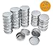 Yarachel Pack of 24 Screw Top Round Aluminum Tins Cans - 2oz / 60ml Aluminum Screw Lid Round Tin Container Bottle