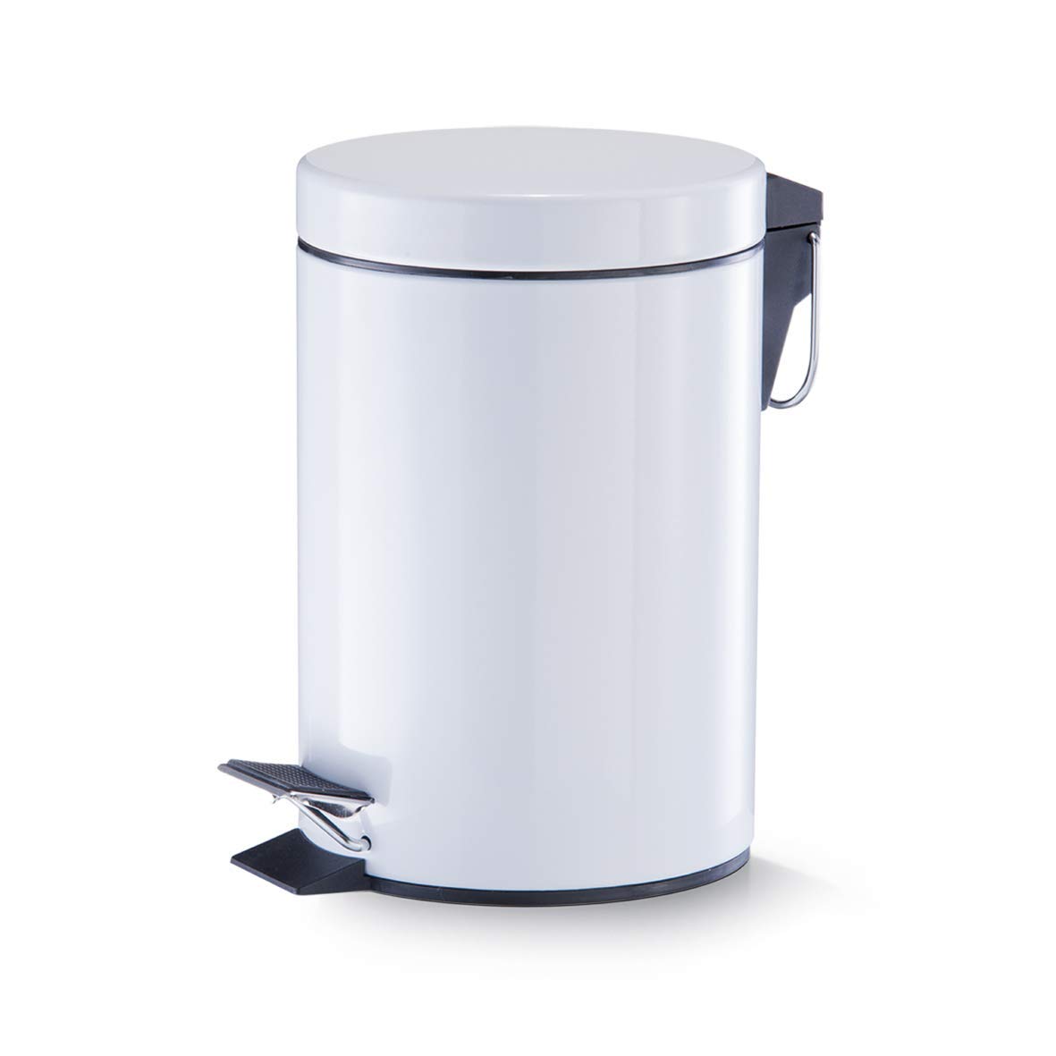 Zeller Pedal Bin, Plastic, White, 3 Litre