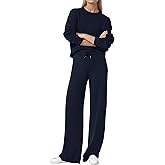 COCOMARTS Womens 2 Piece Lounge Sets Wide Leg Tracksuit Casual Sweatsuits Matching Set 2025 Fall Clothes Trendy Outfits