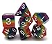 Polyhedral Dice Sets Rainbow Dice - for Great for Dungeons and Dragons Tabletop, Roleyplaying & DND Games, Math & MTG Including Pouch