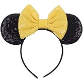 CLGIFT Yellow Belle Mickey Ears, Minnie Ears Headband
