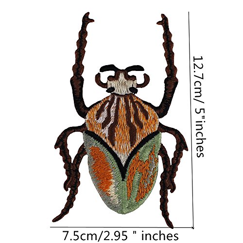 1set/6PC Beetle Butterfly Insects Embroidery Applique Badge Patches Sewing for Bags Dress T-shirt Decorated Apparel Accessories TH887 (insect mix6pc) - Thumbnail 2