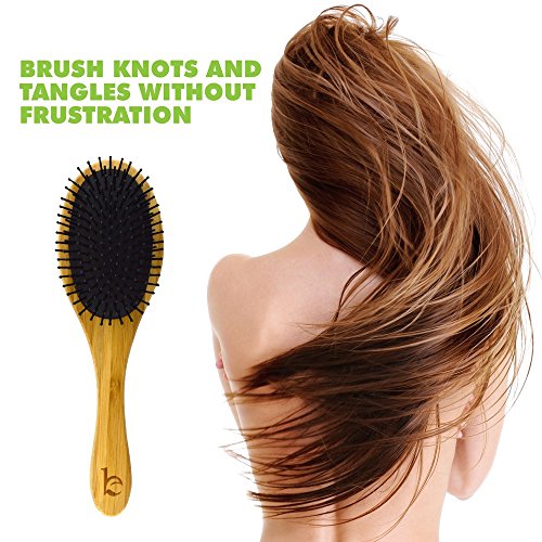 Detangling Brush; Natural Detangler Comb for All Hair Types to Detangle and Smooth Knots Easily; Best Wet Brush or for Dry Hair Styling, Straightening and No Pain Glide Thru; Men, Women and Kids