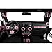 Jeep Wrangler Pink Steering Wheel & Air Conditioning Vent & Copilot Handle Cover Trim Kit for 2011-2018 Jeep Wrangler JK & Unlimited