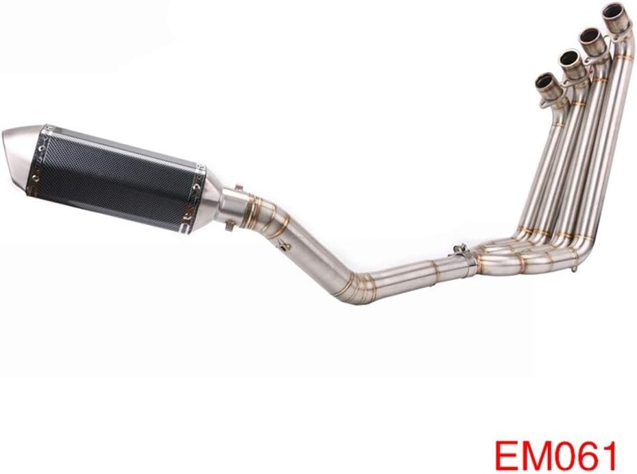 Motorcycle Compatible Honda CBR650F Replacement for exhaust pipe Front section full section CBR650 side row stainless steel elbow exhaust pipe (Color : B)