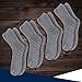 Pembrook Hospital Socks with Grippers for Men and Women - 4 Pairs Non Skid, No Slip Fuzzy Socks