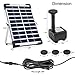 Ankway Solar Water Fountain kit Solar Water Pump Kit, Solar Fountain Pump with Solar Panel Outdoor Fountain Pump Kit for Small Pond,Bird Bath,Garden Decorating