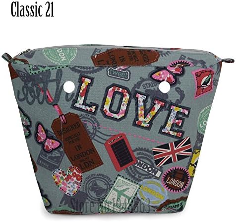 Waterproof Inner Lining Insert Zipper Pocket for Classic Obag Canvas Inner Pocket for O Bag
