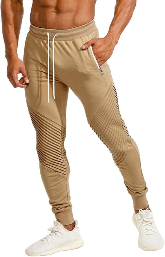 VANVENE Pantalones deportivos para hombre, estilo casual, ajustados, de algodón, para trabajo VANVENE Pantalones deportivos para hombre, estilo casual, ajustados, de algodón, para trabajo