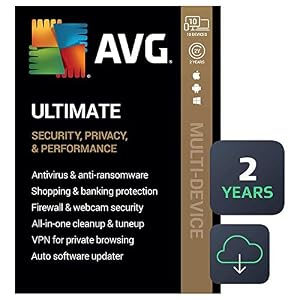 AVG Ultimate 2022 | Antivirus+Cleaner+VPN | 10 Devices, 2 Years [PC/Mac/Mobile Download]