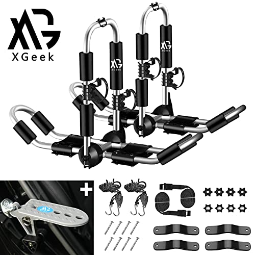 XGeek Kayak Roof Rack 4in1 for Kayak, Surfboard, Canoe and Ski Board