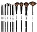 Professional Studio Quality 12 Piece Natural Cosmetic Makeup Brushes Brush Set Kit with Pouch Case Bag - Zebra (Black & White)