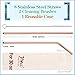 JOYECO 8 Pcs Reusable Metal Straws Stainless Steel Drinking with Case, 10.5 inches Extra Long for 20oz 30oz Tumblers, Rose Gold