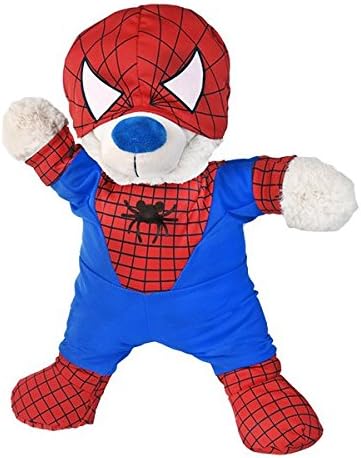 Amazon.com: Spidey Teddy Spider Superhero Outfit Teddy Bear Clothes Fits  Most 14" - 18" Build-A-Bear and Make Your Own Stuffed Animals: Toys & Games