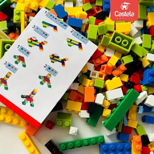 Brinquedo Blocos De Montar Educativo 1000 Peças Castela