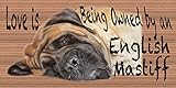 Dog Plaque Wood Sign English Mastiff