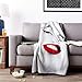 Silver Buffalo Marilyn Monroe Red Lips Fleece Throw Blanket, 50 x 60 inches, Black and White