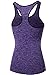 Neleus Women's 3 Pack Dry Fit Compression Athletic Tank Top,8007,Purple,Blue,Pink,US L,EU XL