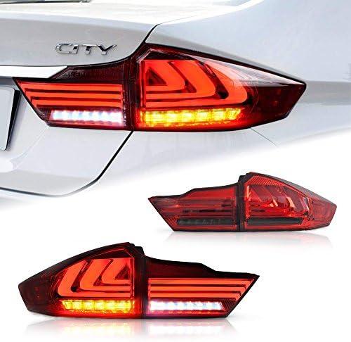 Mostplus Led テールライトtaillight 赤色の後部ランプ For Honda City ホンダシティ 14 17 2個セット
