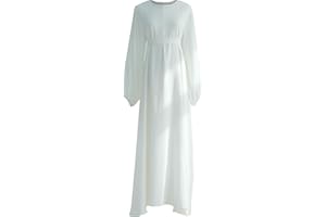 Jazvano Women Classic Abaya Dress Eid Prayer Clothes Dubai Women Robe Islamic Salah Muslim Robe Soft Jilbab