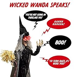 JOYIN 72" Halloween Animated Standing Talking Witch