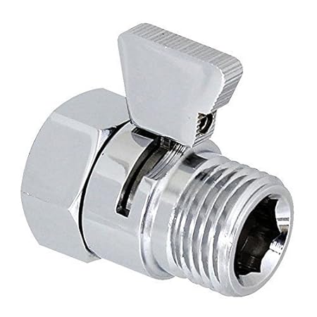 Homeself Brass Shower Head Flow Contol and Shut OFF Stop Switch Valve for Shower Head, Hand Shower, or Bidet Sprayer etc,Univ