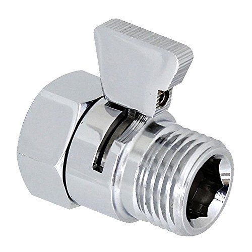 image for Homeself Brass Shower Head Flow Contol and Shut OFF Stop Switch Valve 