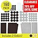 Felt Pads (160 Variety Pack, Multi-Color) Heavy Duty Adhesive Furniture Pads, Floor Protectors for Hard Surfaces, Tile Floor Protection, Wood Floor Protection
