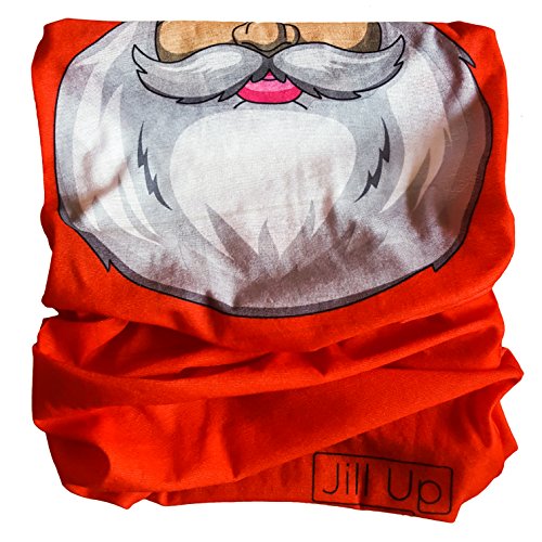 Christmas Santa Tubular Half Face Mask Neck Warmer Unisex Costume Headwear Gift Set - Thumbnail 6