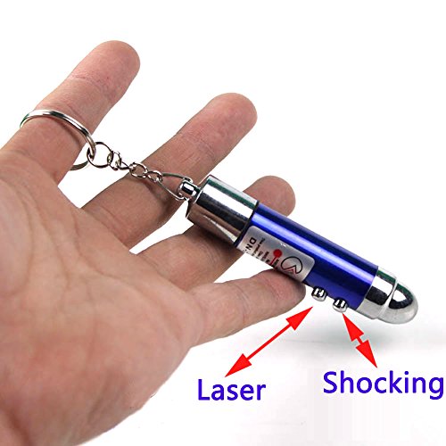 YOYOSTORE 2pc Novelties Creative Prank Trick Electric Shocking Bullets with Keychain