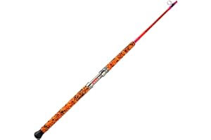 ANCIENT MARINER Catfish Fishing Rods, 7'6" One-Piece Glow with Black Light Ancient Mariner Albatross Catfishing Casting Rod, Medium Heavy