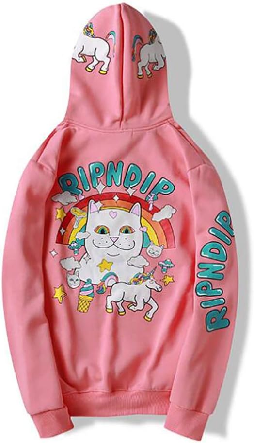 JHY Rip.N.Dip Ross Long Sleeve Hoodie,Pink,S
