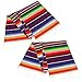 Morinostation 2 Pack 14 by 84 Inch Mexican Serape Table Runner Colorful Cotton Fringe Blanket for Mexican Party Outdoor Wedding Kitchen Decorations