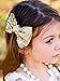 Unicra Seuqin Hair Bow Clip Gold Hair Bow Barrette Hair Pins Hair Accessories for Women and Girls