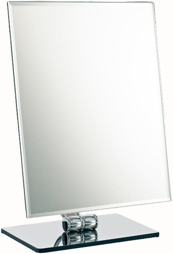 WURE Stainless steel square mirror high - definition desktop single - sided 360 degree vertical and horizontal rotation mirror