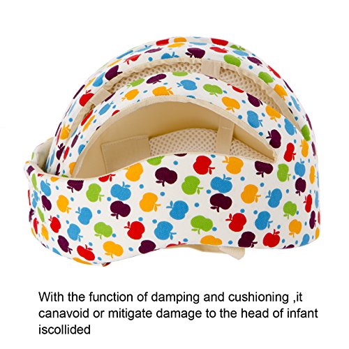 Newcomdigi Baby Infant Head Helmet Toddler Safety Helmet Infant Toddler Kids Children Apple Pattern