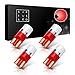 SIRIUSLED AG Super Bright 300 Lumen Ultra Compact LED Interior Light Bulb Size 168 175 194 2825 Pack of 4 Color Red