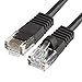 BLACK Gold Plated 50FT CAT5 CAT5e RJ45 PATCH ETHERNET NETWORK CABLE 50 FT For PC, Mac, Laptop, PS2, PS3, PS4, XBox, and XBox 360 Xbox One to hook up on high speed internet from DSL or Cable internet.