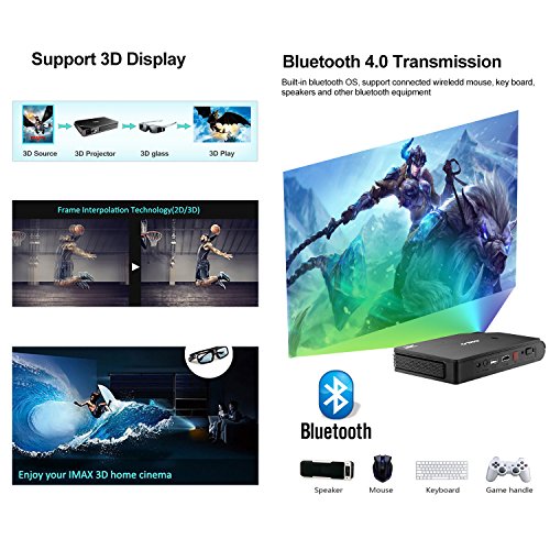 image for Projector,DBPOWER X5 Mini Projector,2200 Lumens,Portable LED Projector