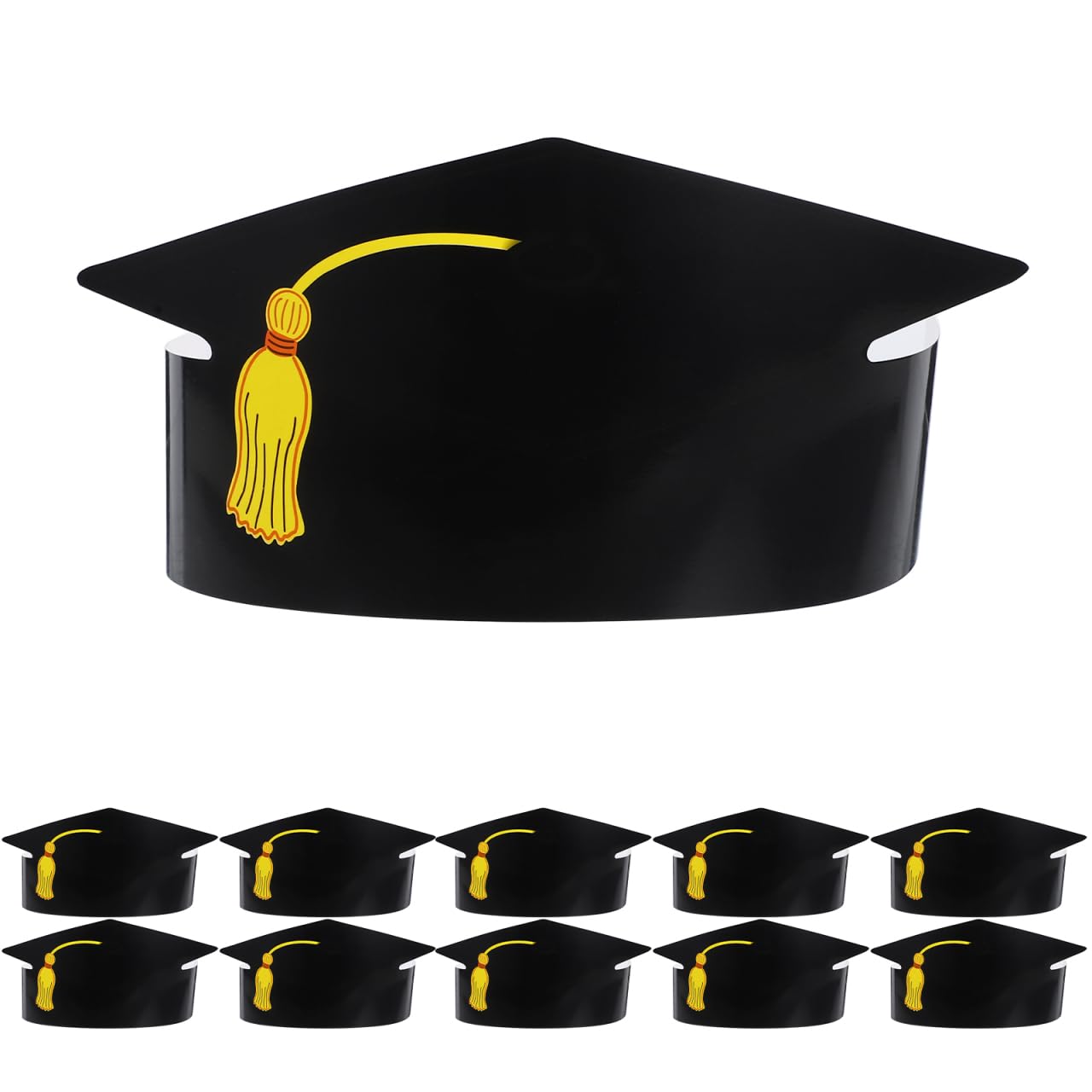 ABOOFAN 12 Pack Graduation Caps for Kids, Paper Grad Hats for Preschool Graduates Decoration, Class of 2026 Paper Black Hats Nursery Graduation Gift (Need Easy Assemble)