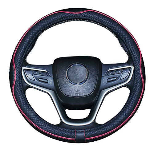 Mayco Bell Extra Large Steering Wheel Cover for Big Truck (Black Red, 20)
