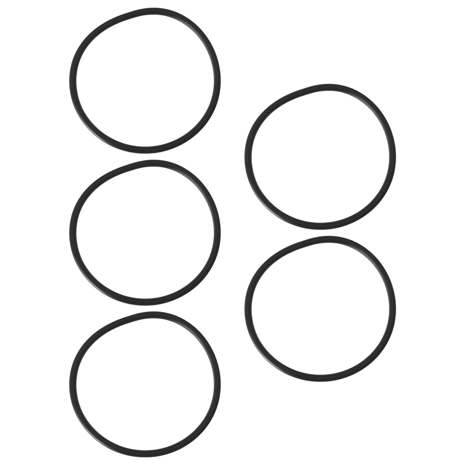 OTOTEC 5pcs Replacement Immersion Pipe Seal Shower Tray Sealing Rubber Ring Compatible with Tempoplex 6961.99 585 982 64x58x3mm Black