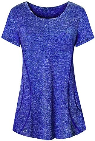 Womens Short Sleeve Workout Tops Yoga Activewear T-Shirt