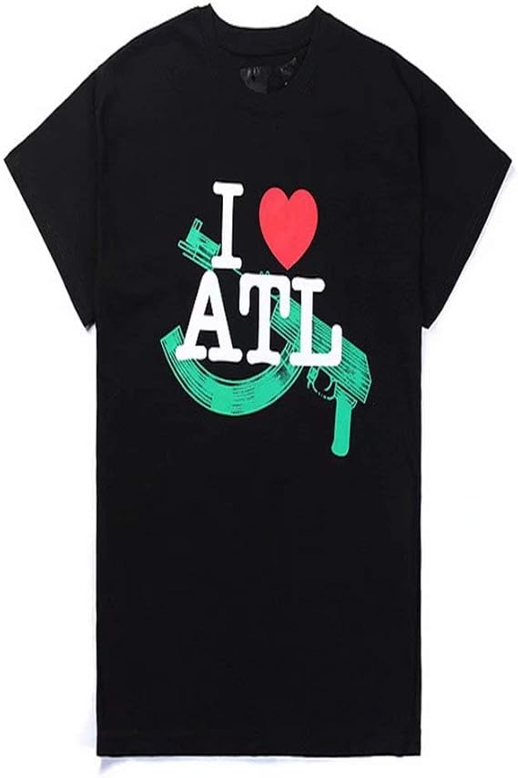 Amazon.com: Big V Shirts Graphic Print T Shirt I Love ATL Tee Red Heart AK Unisex Tshirt: Clothing