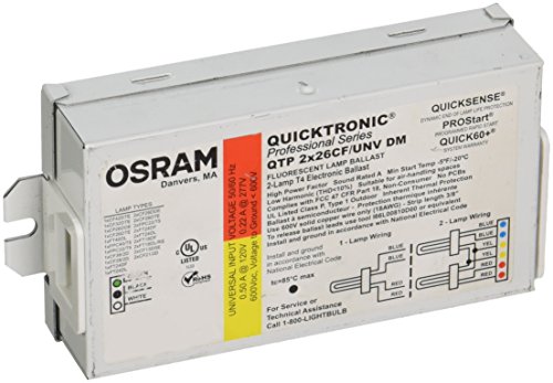 OSRAM SYLVANIA Sylvania Compact Fluorescent Ballast with Bottom Or Side Leads Qtp/2X26/Cf/Unv-645613