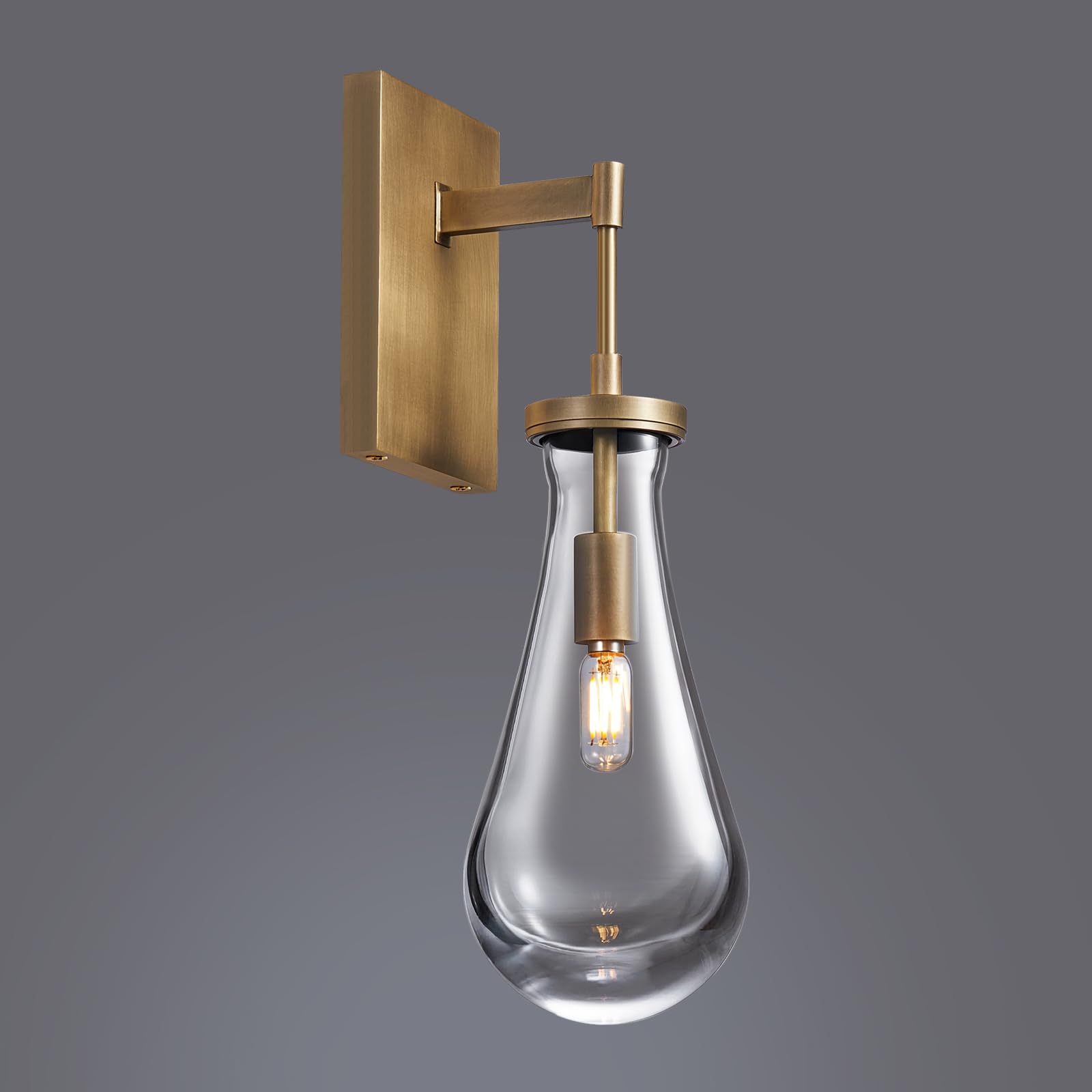 Photo 1 of SHEKAITAO 17" L Wall Sconces,Morden Wall Lights Fixtures Raindrop Wall Sconce Bathroom Vanity Light Brass Wall Lamps for Living Room,Bedroom,Hallway,Stairs,Indoor