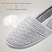 ChicNChic Women Comfort Cotton Soft Sole Indoor Slippers Anti-Slip House Shoes Grey 7 B(M) US