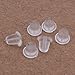 200 PCS Silicone Round Ear Plugging Blocked Earring Backs Stoppers Ear Stud Earring Transparent Rubber Stoppers Bullet Transparent Silicone Earring Back