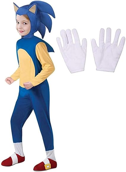 Amazon Lianhua Cos 漫画コスチューム 男の子 女の子 コスプレ ごっこ遊び ジャンプスーツ ボディスーツ ブルー コスプレ 仮装 通販