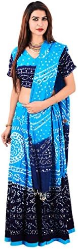 Halowishes Free Size Festival Special Sale Offer Traditional Bandhej Pure Cotton Lehanga Choli Set